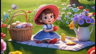 Little Miss Muffet Adventure in the Buttercup Meadow Picnic | Nursery Rhyme for Kids Songs