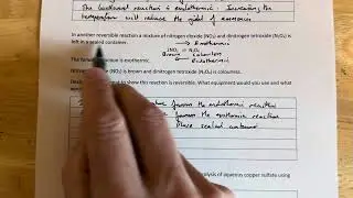 2023 revision chemistry- changing temperature on a reversible reaction