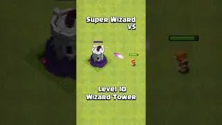 Super Wizard VS Every Level Wizard Tower | Clash Of Clans