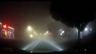 Low visibility on a road