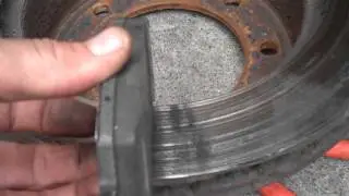 New pads on a worn rotor