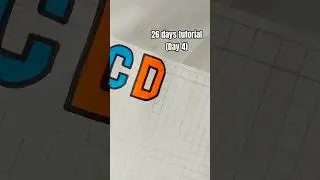 26 days tutorial to draw block letters (day 4) #shorts @NorthPearlArt