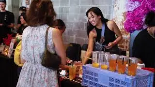 Which AAPI women-owned businesses are at Asian Girls Ignite's ElevAsian Night Market Fundraiser?