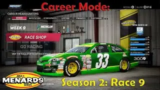 Nascar 25 Career Mode - Arca Season 2 Race 9 - MICHIGAN! (100% Length & 100% Difficulty)
