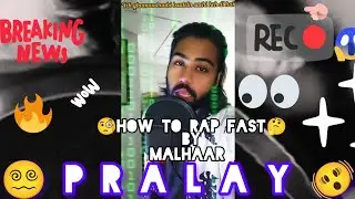 How to Rap fast under 1 minute | Pralay by Malhaar | Unknown Instrumentalz | Trending song of 2026