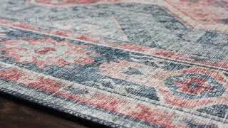 Skye Rug in Turquoise & Terracotta by Loloi
