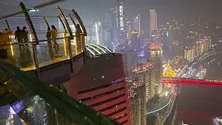 [멍때리기] 이세야 파노라믹 호텔(충칭 제팡베이 래플스 플라자에서본 야경(홍야동 등) 중국 사천성 충칭 시내