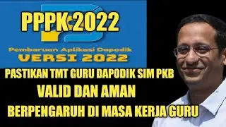 INFO GURU PPPK !! PASTIKAN TMT DAPODIK DAN SIM PKB SINGKRON BERPENGARUH DI MASA KERJA GURU
