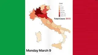 Italy Coronavirus Map Graph Timelapse
