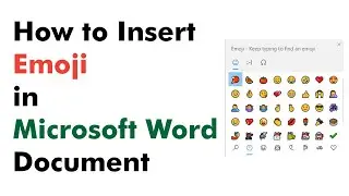 How to Insert Emoji | Emojis in Microsoft Word Document