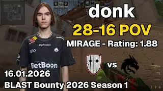 donk POV (28-16, 1.88 Rating) | SINNERS vs Spirit | Mirage | Jan 16, 2026