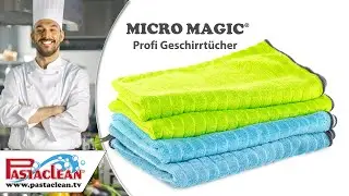 Geschirrt&uuml;cher von PASTACLEAN - Sauberes, streifenfreies und trockenes Geschirr - extrem saugstark
