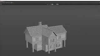 Procedural House Houdini Viewport