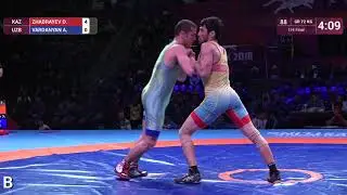 1/4 GR - 72 kg: D. ZHADRAYEV (KAZ) v. A. VARDANYAN (UZB)