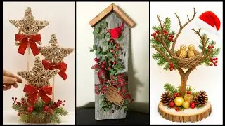 🎄Простые и недорогие идеи рождественского декора | Деревенский стиль своими руками из джута, сосн...
