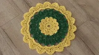 How to Crochet A Thal Posh / Thal Cover / Table Top
