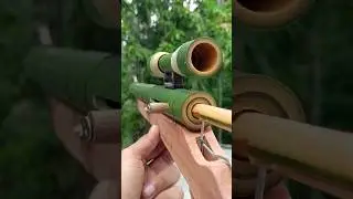 Amazing gun making from bamboo#shorts #diy #woodencrat #youtubeshorts #toy #slingshot