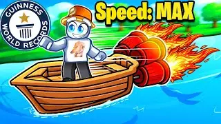 I Build the WORLD's FASTEST Boat in Roblox Build a Boat!