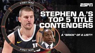 IT&rsquo;S AN F-!&rsquo; First Take crew reacts to Stephen&rsquo;s A-List of NBA title contenders 👀