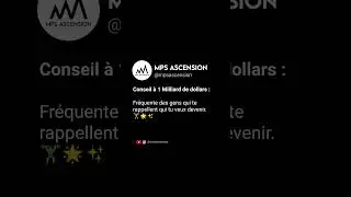 Conseil &agrave; 1Milliard de dollars💰💵 #business #leadership #foryou #entrepreneur #d&eacute;veloppementpersonnel