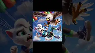 Cat VS Eagle #cat #catshorts #catvideos #catlover #cuteanimals #cats#eagle #animation