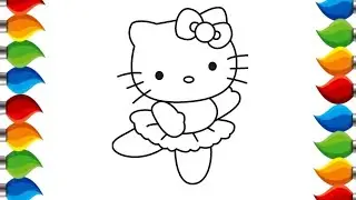Cute Hello Kitty Drawing, Painting and Coloring For Kids and Toddlers_ Child Art