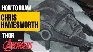 Drawing of Chris Hemsworth Time-lapse || THOR  || Avengers  || Thor easy drawing || How to draw Thor