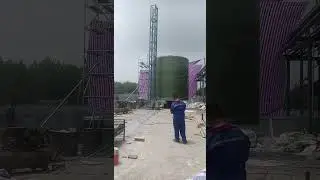 Using fiberglass to make large oil storage tanks