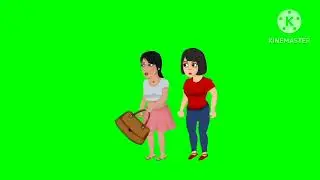 green screen cartoon || No Copyright || #greenscreen #greengirl #green #greencartoon #greenparda