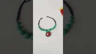 creative clayart ideas | diy clay necklace | clay jewellery #shorts #clayjewellery #diyclay #artwork