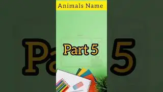 Part 5: Learn Animals Name | Animals Name in English and Hindi|monkey #englishword #kidslearning