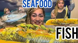 Fish w/Coconut Milk &Tumeric Ginger &Garlic w/Mei (Breadfruit)#polynesian #tonga #cooking #mukbang