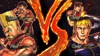 Street Fighter X Tekken _ Paul & Law vs Cody & Guy (hardest)