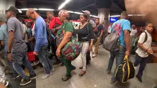 the Cleanest subway I've ever seen! Boarding the Metro in Santo Domingo