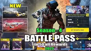 New Codm Season 4 Upcoming Battle Pass 1 to 50 all Rewards In 2025
