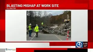 Blasting mishap closes Route 140 in Ellington