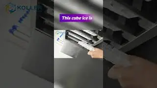 Koller engineer show you the ice produced by our ice cube machine on customer site #customersite