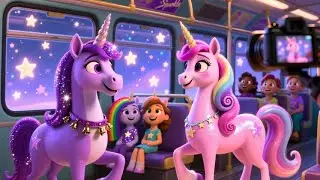 Unicorns on the Magic Bus | Fantasy Adventure Rhyme for Kids | Nursery Rhymes & Songs for Children