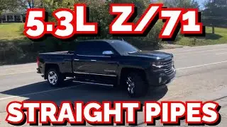 2016 Chevy Silverado Z/71 5.3L V8 EXHAUST w/ STRAIGHT PIPES!