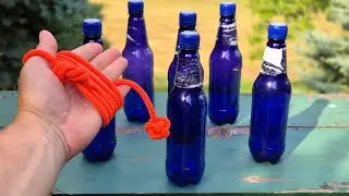 Diy KUSARI-FUNDO style throwing rope &ndash; bottle & pin knockdown!