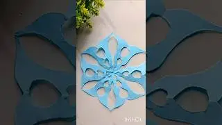 unique paper snowflake craft ideas/diy paperflower making// easy paperart for kid #papercraft #short