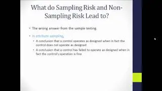 Risk and Audit Sampling