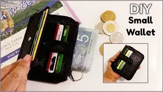 DIY WALLET: Small Faux Leather Wallet with 5 Card Slots *How to Make Your Own Wallet