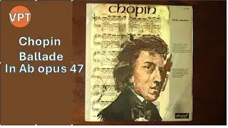 Chopin ballade in A flat  opus 47, practice with video to learn