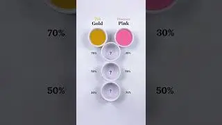 Let's Mixing 24k Gold + Medium Pink 😍 #colormixing #painting #satisfying #artandcraft #art