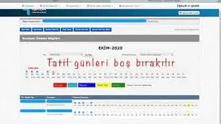 İŞKUR İşbaşı Eğitim Programı (ve Kurs) Devam Çizelgesinin İnternete İşlenmesi