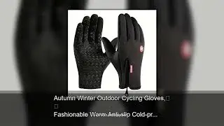Autumn Winter Outdoor Cycling Gloves, Fashionable Warm Anti-slip Cold-proof Waterproof Bicycle
