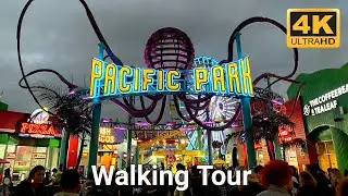 [4K] 🎠 Pacific Park Walking Tour | Santa Monica Pier, 2022 | Los Angeles, California