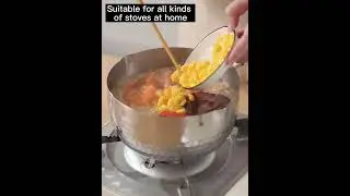 Japanese-style wooden handle fry pot wok non-stick honeycomb pot multi-functional cooking milk pot