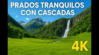 Prados Tranquilos con Cascadas 4K 🌿 Paz Total para Relajarse y Dormir @RelaxTotal4K